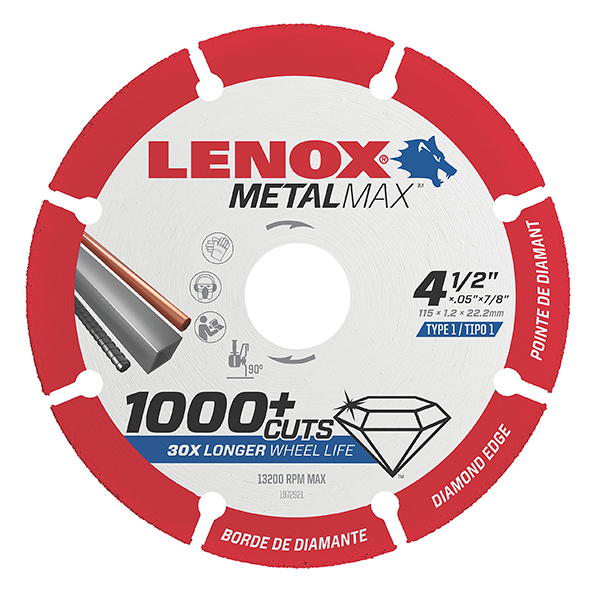 A1972921 LENOX DIAM CUTOFF WHEEL AG 4.5 X 7/8