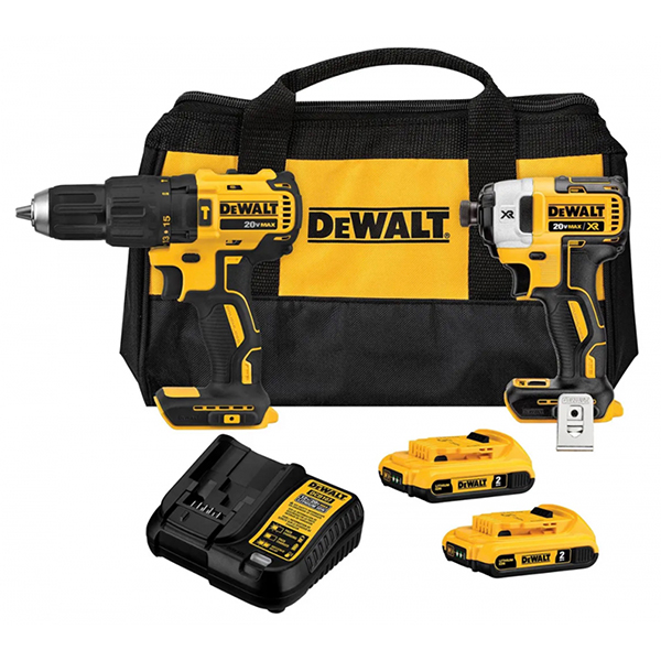 DCK223D2-B3 COMBO DEWALT ROTOMARTILLO Y DESTORNILLADOR 20VOLTS BRUSHLESS 2 BATERIAS CARGADOR Y BOLSA MODELO