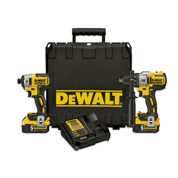 DCK299P2 COMBO DEWALT TALADRO Y ATORNILLADOR  20 VOLTS SIN CARBONES DCD996 + DCF887