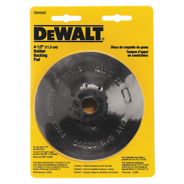 DW4945 RESPALDO DE HULE DE 4-1/2