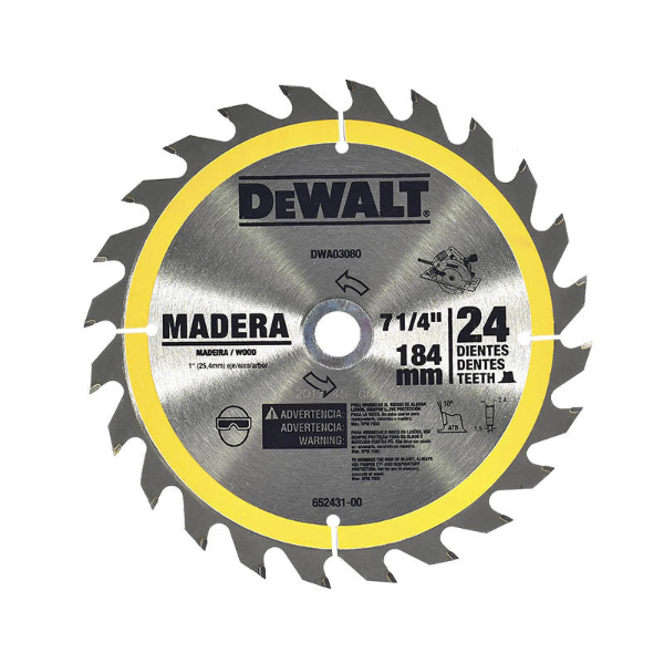 7-1/4 X24 DIENTES, FLECHA 1 CON ADAPTADORES - DWA03080