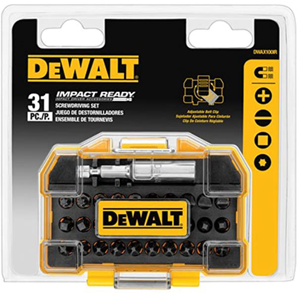 DWAX101IR JUEGO DE  31 PIEZAS PUNTAS DEWALT  IMPACTO READY