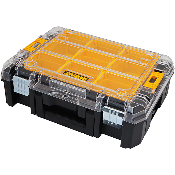 ORGANIZADOR TSTAK DEWALT CON TAPA TRANSPARENTE MODELO DWST17805